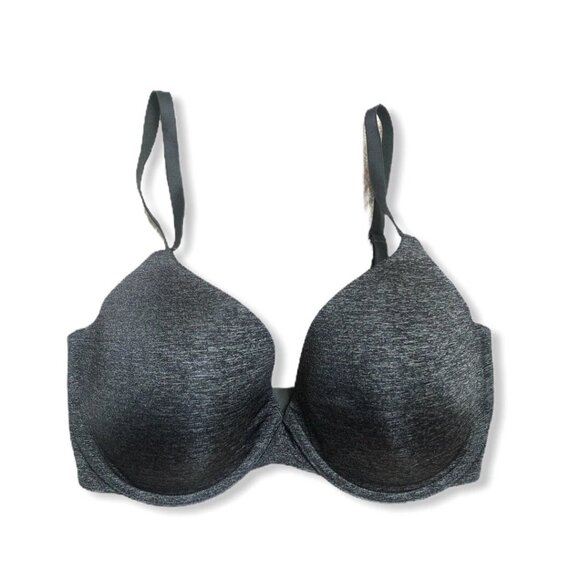 Victoria Secret Uplift Semi Demi Underwire Black Gray Bra Sz 38 C New - Picture 1 of 7